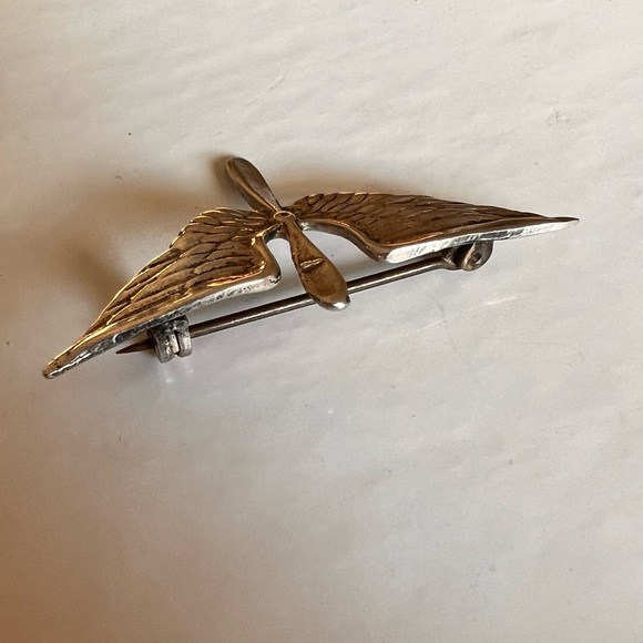 WWII US Army Air Corp Insignia Wings Pin Memorabilia Sterling Sweetheart Jewelry - Picture 12 of 13